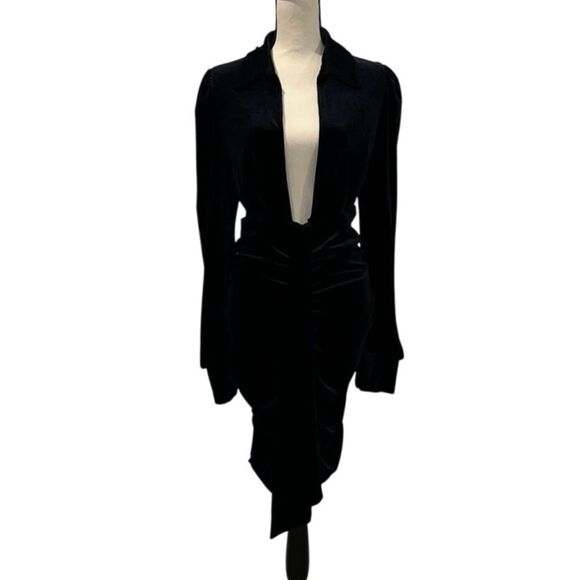 SHEIN SXY Plus Ruched Velvet Bodycon Dress - Picture 1 of 11